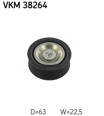 Deflection/Guide Pulley, V-ribbed belt - VKM 38264 SKF